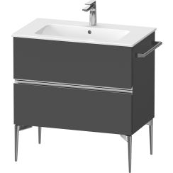 Duravit Sivida skříňka 81x47.7x59.1 cm pod umyvadlo závěsná grafitová-chrom SV4644010490000