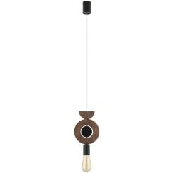 Nowodvorski Lighting Drops Wood závěsné svítidlo 1x25 W černá-dřevo 11176