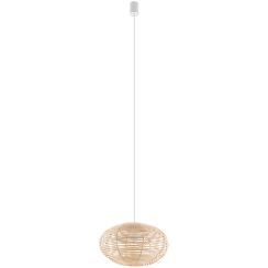 Nowodvorski Lighting Rattan závěsné svítidlo 1x25 W bílá-dřevo 11154