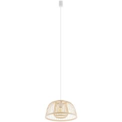 Nowodvorski Lighting Krabi závěsné svítidlo 1x25 W bílá-dřevo 11158