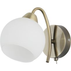 Candellux Nestor nástěnné svítidlo 1x40 W bílá-patina 21-34977