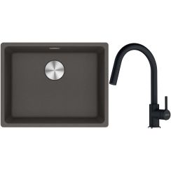 Sada granitový dřez Franke Maris 125.0716.375, kuchyňská baterie Franke Lina 115.0626.055