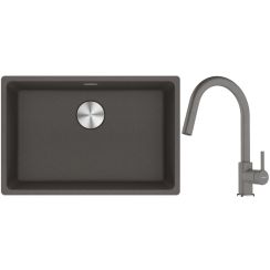 Sada granitový dřez Franke Maris 125.0716.376, kuchyňská baterie Franke Lina 115.0626.057