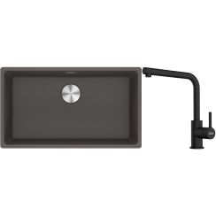 Sada granitový dřez Franke Maris 125.0716.377, kuchyňská baterie Franke Lina 115.0712.435