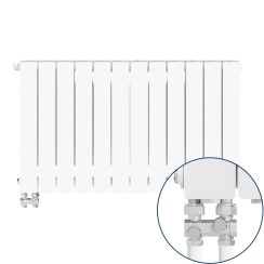 KFA Armatura ADR500 pokojový radiátor 57x96.6 cm podłączenie spodní bílá 763-124-44