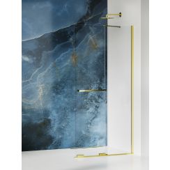 New Trendy Smart Light Gold sprchová zástěna walk-in 160 cm zlatá lesk/průhledné sklo EXK-6735-WU