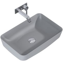 Elita Nomia umyvadlo 50x39 cm obdélníkový na pult šedá/kámen RE040500055870