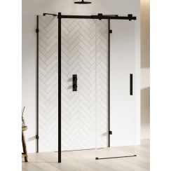 New Trendy Softi X Black sprchový kout 120x100 cm obdélníkový černá matný/průhledné sklo EXK-5441