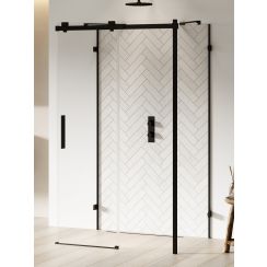 New Trendy Softi X Black sprchový kout 130x80 cm obdélníkový černá matný/průhledné sklo EXK-5444