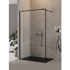 New Trendy New Modus Black sprchová zástěna walk-in 130 cm černá matný/průhledné sklo EXK-5561