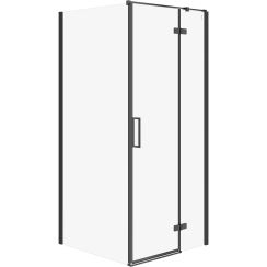 Cersanit City sprchový kout 90x90 cm čtvercový černá matný/průhledné sklo S584-103