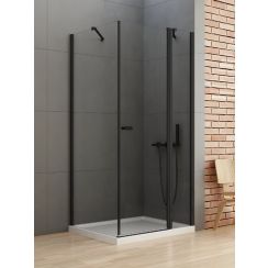 New Trendy New Soleo Black sprchový kout 120x110 cm obdélníkový černá matný/průhledné sklo K-0689