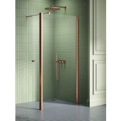 New Trendy New Soleo Copper Brushed sprchová zástěna walk-in 120 cm měděná kartáčovaný/průhledné sklo K-2123