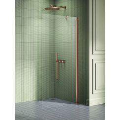 New Trendy New Soleo Copper Brushed sprchová zástěna walk-in 120 cm měděná kartáčovaný/průhledné sklo K-2106