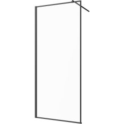 Invena sprchová zástěna walk-in 120 cm černá polomatný/průhledné sklo AK-32-128