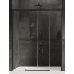 New Trendy Prime Black sprchové dveře 200 cm posuvné černá matný/průhledné sklo D-0347A