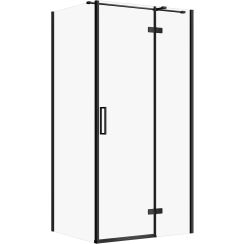 Cersanit City sprchový kout 100x80 cm obdélníkový černá matný/průhledné sklo S584-096