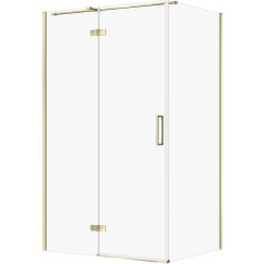 Cersanit City sprchový kout 120x90 cm obdélníkový zlatá lesk/průhledné sklo S584-093
