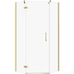 Cersanit City sprchový kout 90x90 cm zlatá lesk/průhledné sklo S584-087