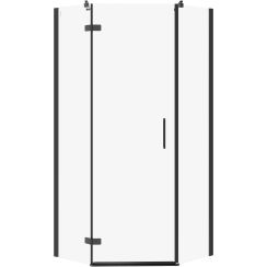 Cersanit City sprchový kout 90x90 cm černá matný/průhledné sklo S584-083