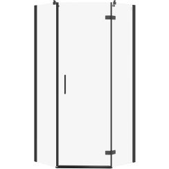 Cersanit City sprchový kout 90x90 cm černá matný/průhledné sklo S584-082