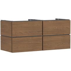 Hansgrohe Xilesa E skříňka 137.5x55x62 cm pod umyvadlo závěsná dub 54306550