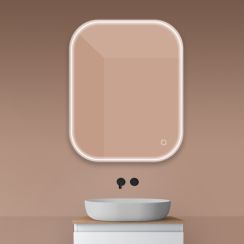 Oltens Nordlis zrcadlo 80x100 cm obdélníkový s osvětlením s vyhřívací podložkou 64124000