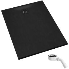 Schedpol Majestic Black Stone obdélníková sprchová vanička se sifonem 100x90 cm černá 3.3515/C/ST-M6/C