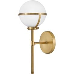 Elstead Lighting Hollis nástěnné svítidlo 1x40 W bílá-mosaz HK-HOLLIS1-O-HB-BATH