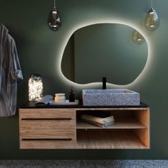 Baltica Design Bright Stain II zrcadlo 70x50 cm s osvětlením s vyhřívací podložkou 5904107916132