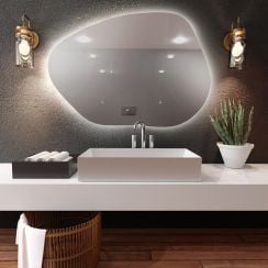 Baltica Design Bright Stain I zrcadlo 80x57 cm s osvětlením s vyhřívací podložkou 5904107915913