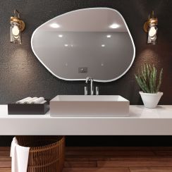 Baltica Design Bright Stain I zrcadlo 70x50 cm s osvětlením s vyhřívací podložkou 5904107921389