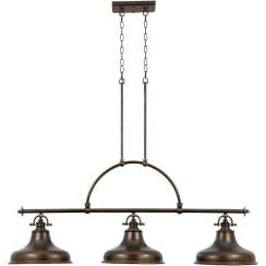 Elstead Lighting Emery závěsné svítidlo 3x60 W hnědá QZ-EMERY3P-PN