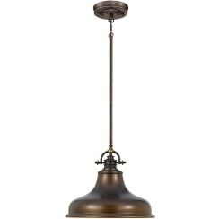 Elstead Lighting Emery závěsné svítidlo 1x60 W hnědá QZ-EMERY-P-M-PN
