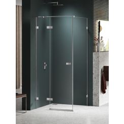 New Trendy Avexa Nickel Brushed sprchový kout 80x120 cm obdélníkový kartáčovaný/průhledné sklo EXK-8476