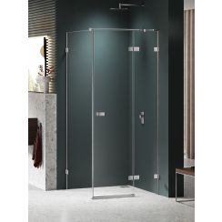 New Trendy Avexa Nickel Brushed sprchový kout 120x100 cm obdélníkový kartáčovaný/průhledné sklo EXK-8518