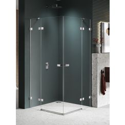 New Trendy Avexa Nickel Brushed sprchový kout 120x80 cm obdélníkový kartáčovaný/průhledné sklo EXK-8551