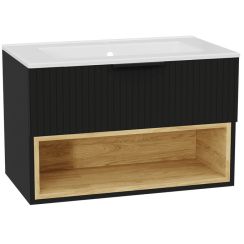 Sada korpus skříňky Excellent Tuto 2.0 MLEX.2171.800.BKBL, umyvadlo Excellent As CEEX.3617.800.WH, MLEX.2151.800.03.BK