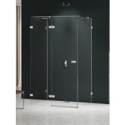 New Trendy Avexa Nickel Brushed sprchový kout 120x110 cm obdélníkový kartáčovaný/průhledné sklo EXK-8587