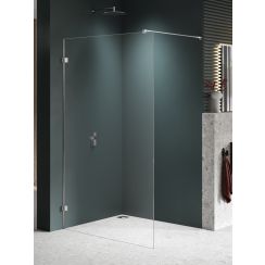 New Trendy Avexa Nickel Brushed sprchová zástěna walk-in 140 cm kartáčovaný/průhledné sklo EXK-8633