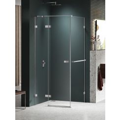 New Trendy Avexa Nickel Brushed sprchový kout 110x110 cm čtvercový kartáčovaný/průhledné sklo EXK-8678