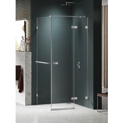 New Trendy Avexa Nickel Brushed sprchový kout 120x80 cm obdélníkový kartáčovaný/průhledné sklo EXK-8691