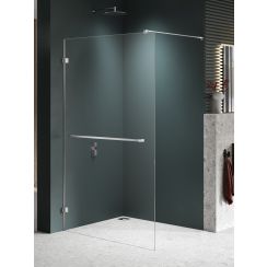 New Trendy Avexa Nickel Brushed sprchová zástěna walk-in 130 cm kartáčovaný/průhledné sklo EXK-8724