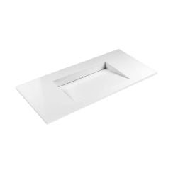 Oltens Stila umyvadlo 100x45 cm obdélníkový nábytkový bílá lesk 40203000