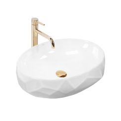 Rea Maya umyvadlo 60x39 cm oválné na pult bílá REA-U5660