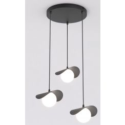 Emibig Ritual 3 Prem Black závěsné svítidlo 3x8 W černá 1490/3PREM
