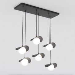 Emibig Ritual 6 Black závěsné svítidlo 6x8 W černá 1490/6