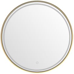 Zuma Line zrcadlo 80x80 cm kulatý s osvětlením zlatá 3117