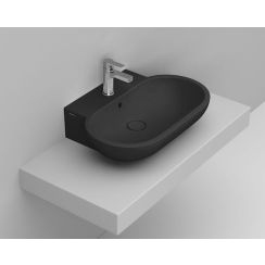 Ceramica Dolomite Mirto umyvadlo 65x46 cm oválné nábytkový černá D461481