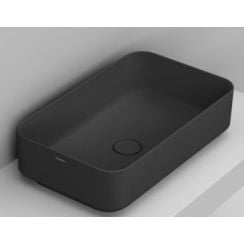 Ceramica Dolomite Noemi umyvadlo 60x36 cm obdélníkový na pult černá D311181